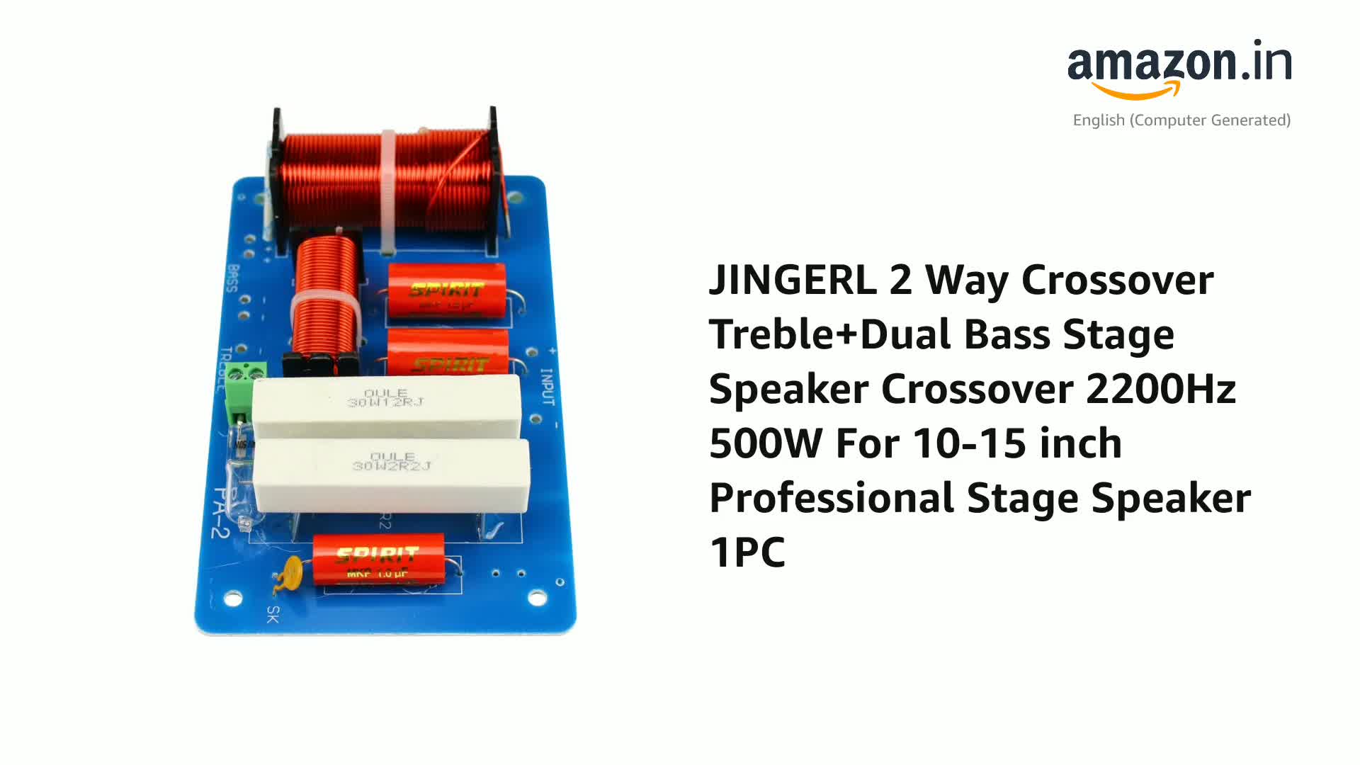 JINGERL 2 Way Crossover Treble+Dual Bass Stage Speaker Crossover